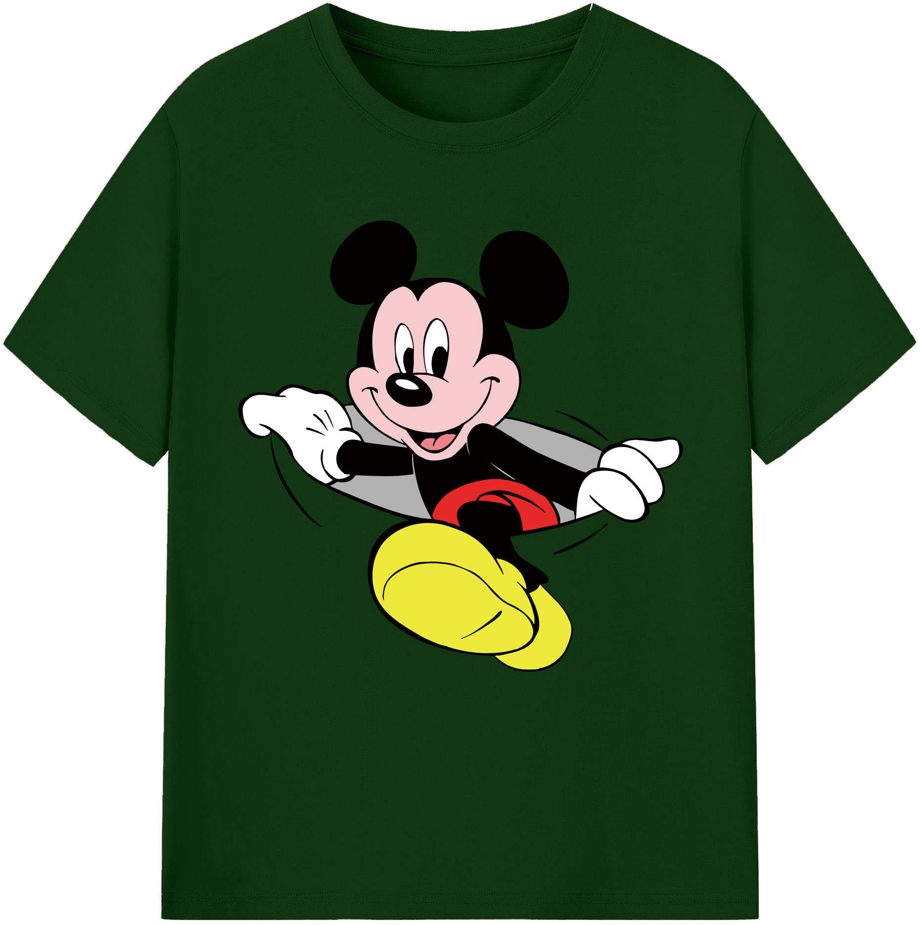 （画像用） ミッキーマウス Mickey Mouse 綿100％半袖Tシャツ（フロントプリント）